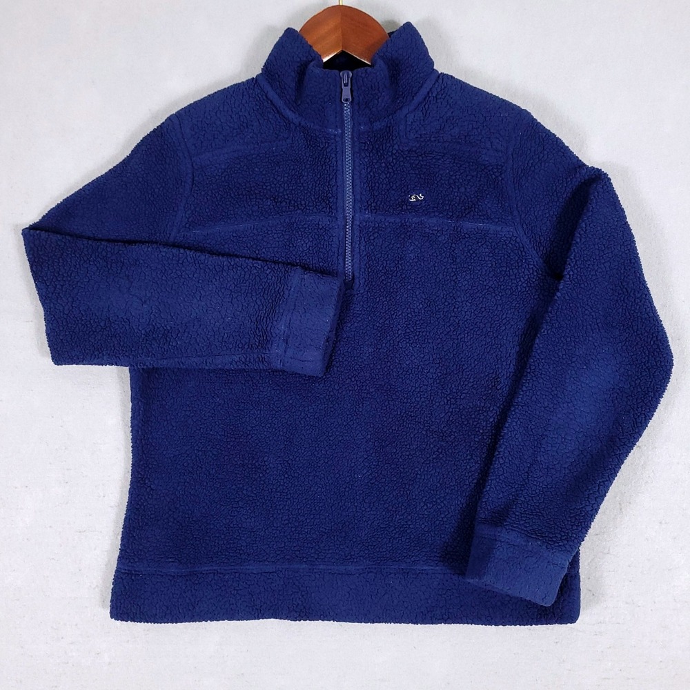 Vineyard Vines Pullover Mens XS Blue Sherpa Quarter-Zip Regular Poly 2K001311